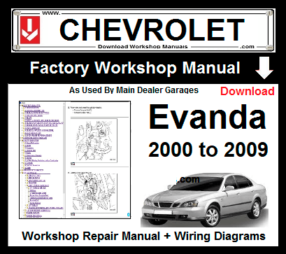 chevrolet evanda service repair workshop manual download